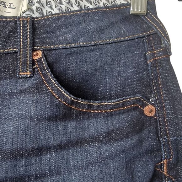 Ariat Real Jeans High Rise Ophelia Flare Fray Hem Size 28x32 - Picture 9 of 15